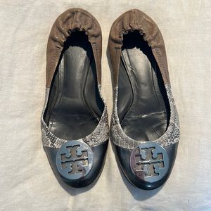 Tory Burch snake skin ballet flats